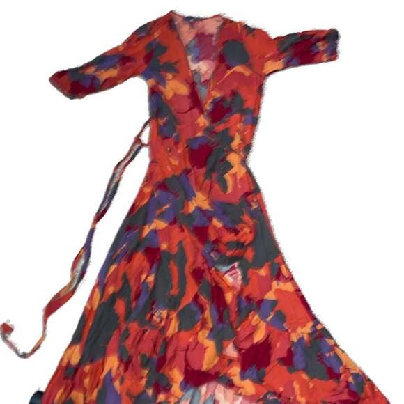 Tysa Dresses & Skirts - Tysa Spanish Dancer Ruffle Hem Wrap Dress sz3